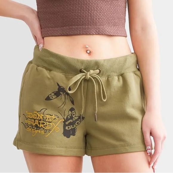 Ed Hardy Butterflies fleece Short - Picture 3 of 5